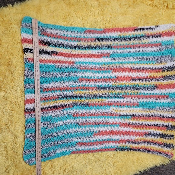 Handmade Crochet Blanket Afghan Beautiful Southwest Colors - Picture 11 of 16